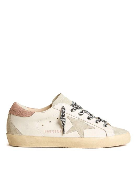 Golden Goose Deluxe Brand Natural Super Star Panelled Leather Sneakers