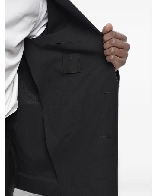 Givenchy Black Single-Breasted Flap-Pocket Blazer for men