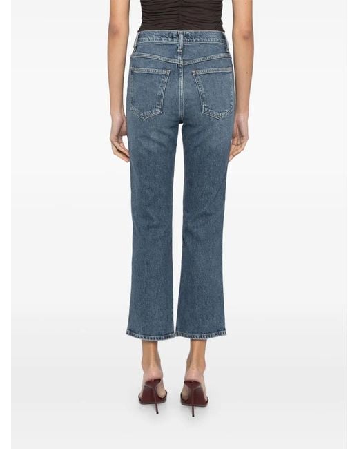 Agolde Blue Straight-Leg Jeans