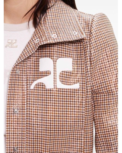 Courreges Natural Reedition Checked Vinyl Jacket