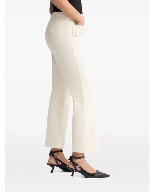 Liu Jo Natural Pressed-Crease Trousers