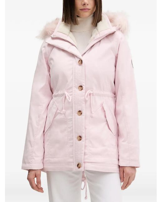 Hollister Pink Faux-Fur Hooded Coat