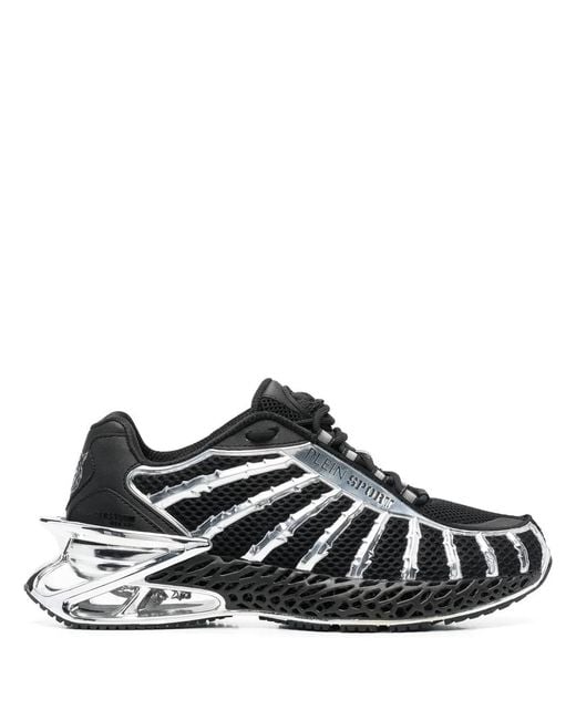 Philipp Plein Black Thunderstorm Panelled Sneakers
