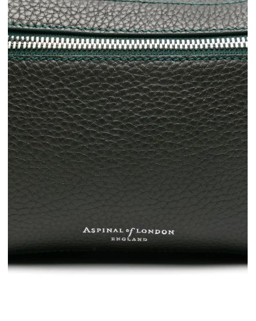 Aspinal Black Reporter Forest Messenger Bags for men