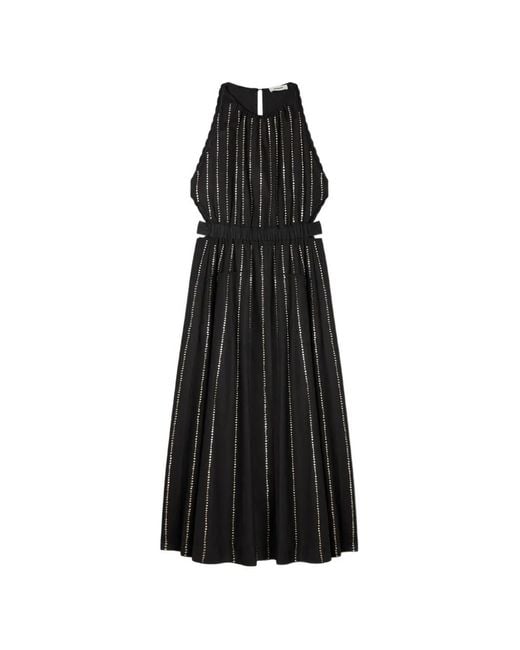 Sandro Black Rhinestone-Embellished Dress