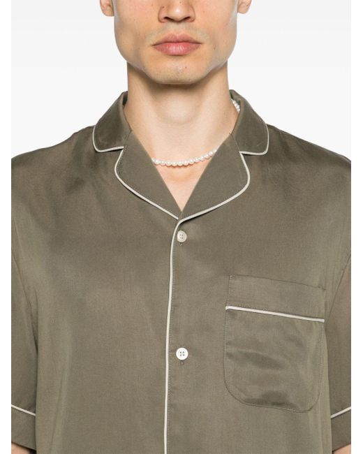 A Kind Of Guise Green Cesare Camp-collar Shirt for men