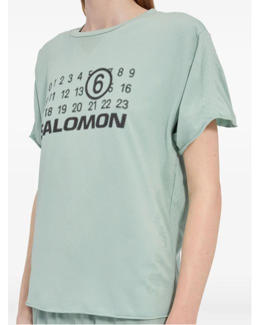 MM6 MAISON MARGIELA X SALOMON Green X Salomon Logo-Print T-Shirt