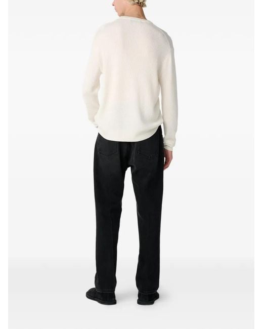 Studio Nicholson White Waffle Portland Sweater for men