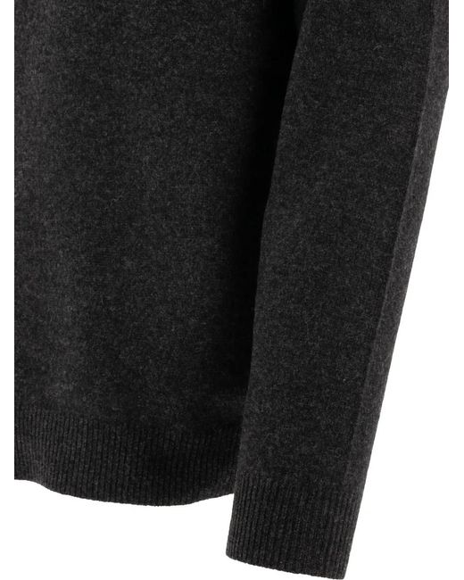 Beams Plus Black Wool Polo Shirt for men