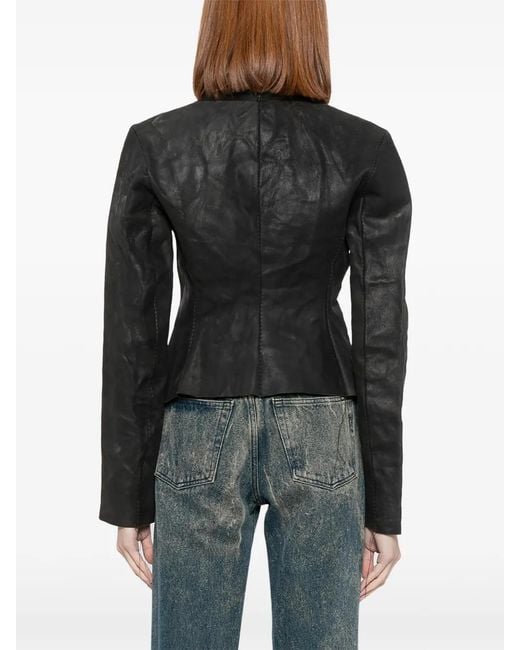 Ma+ Black Leather Jacket