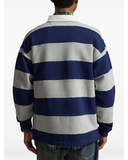 Polo Ralph Lauren Blue Polo Bear Striped Sweater for men