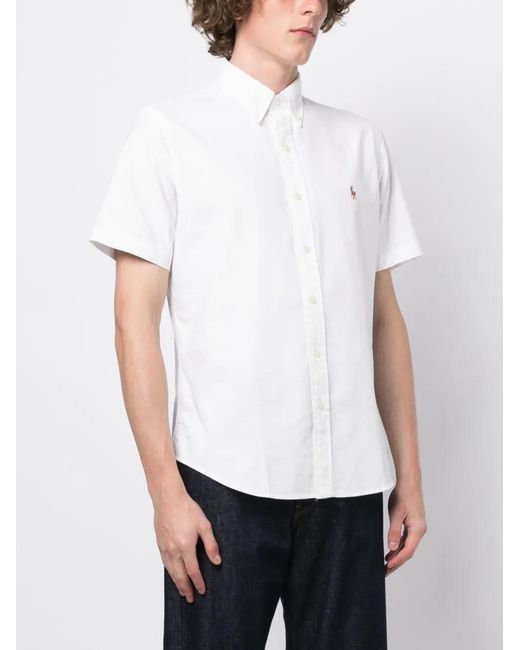 Polo Ralph Lauren Polo Pony-Embroidered Cotton Shirt in White for Men ...