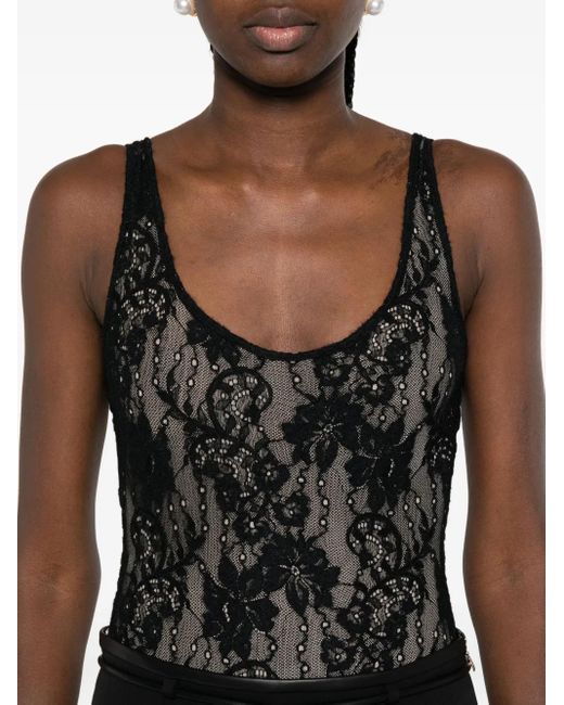 Zimmermann フローラルレース ボディスーツ Black