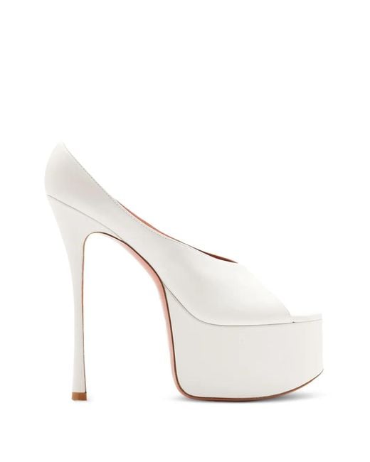 AMINA MUADDI White Anok 155 Plateau Slippers