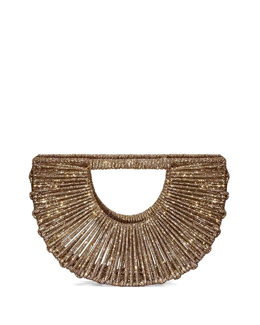 HIBOURAMA Brown Demetra Embellished Tote Bag