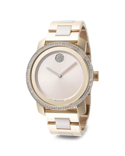 Movado Metallic Bold Crystal-Embellished 36Mm Watch
