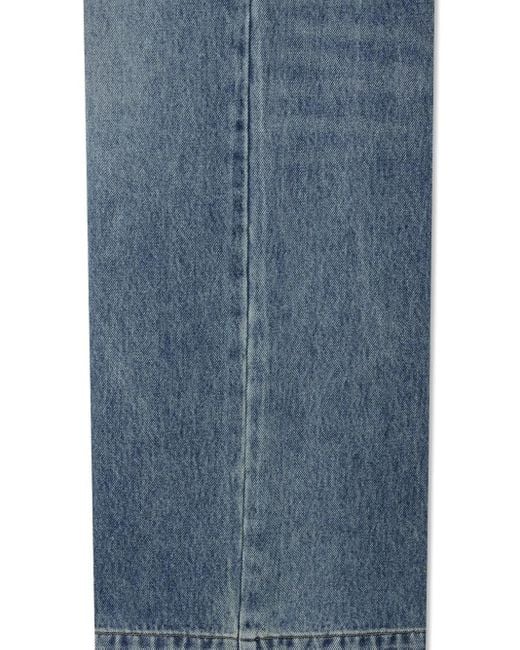 Studio Tomboy X Blue Whiskered-Effect Jeans for men