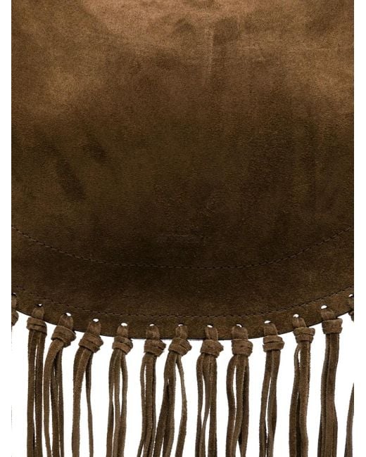 Isabel Marant Black Oskan Soft Zipped Bag Fringe