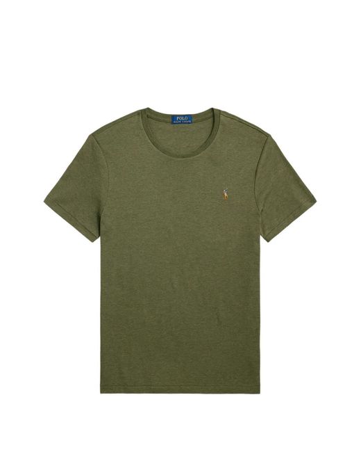 Polo Ralph Lauren Green Embroidered-Logo T-Shirt for men