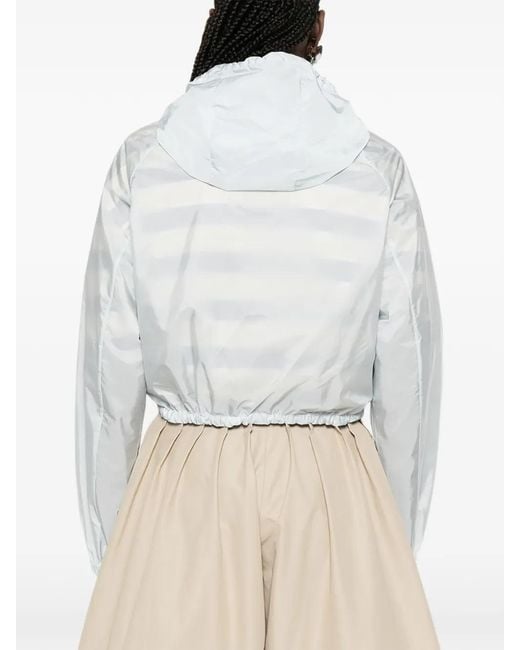 Prada Lichtgewicht Re-Nylon Jack in het White
