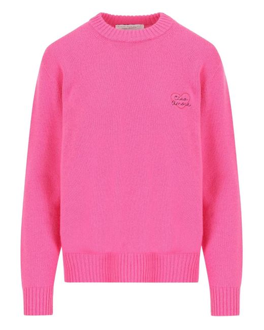 Jersey con corazón bordado Giada Benincasa de color Pink