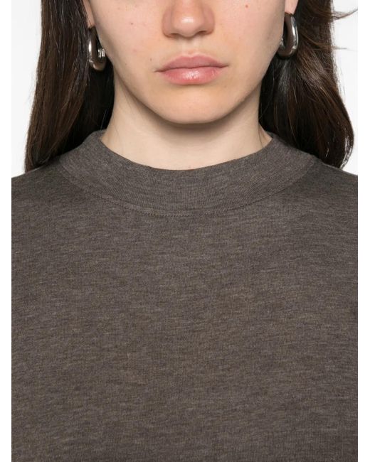 MAISON 123 Gray Flynn Long-Sleeve High-Neck T-Shirt