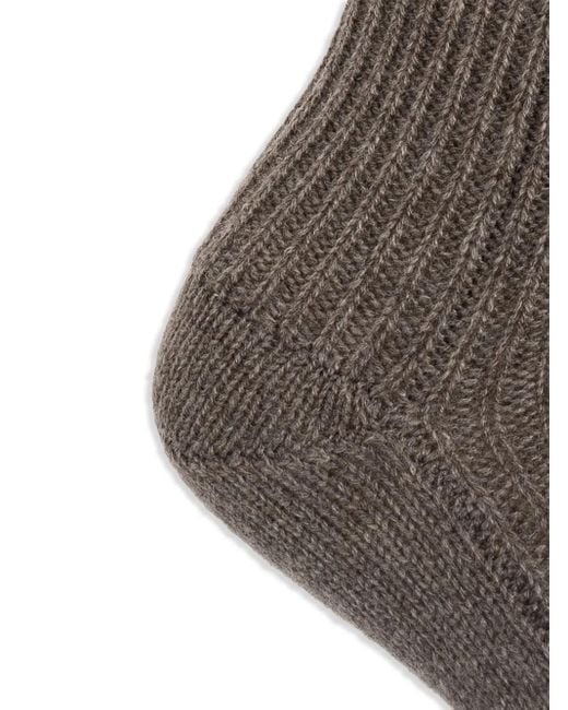 Lisa Yang Gray Cashmere Socks