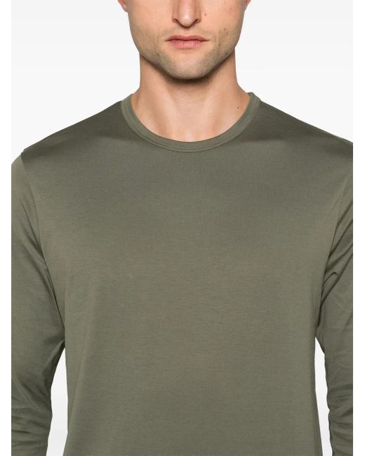 Sunspel Green Cotton T-Shirt for men