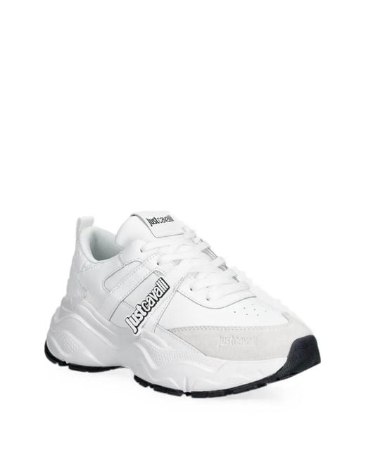 Just Cavalli White Baskets À Patch Logo