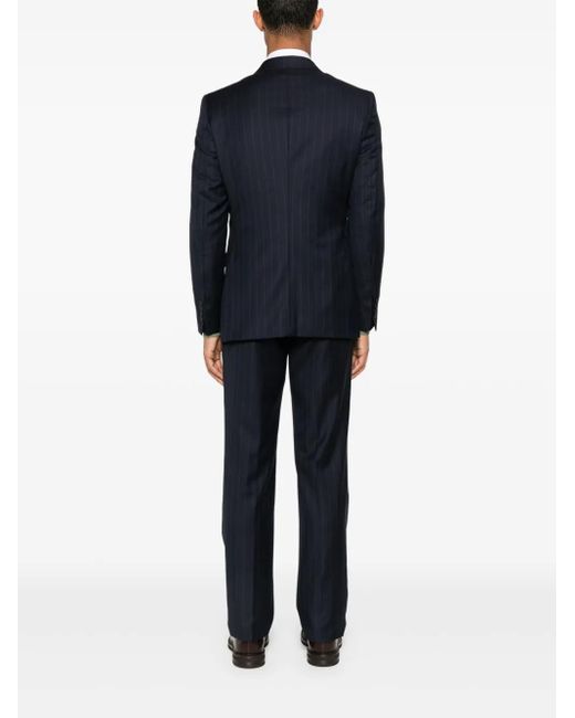 Fursac Blue Single-Breasted Blazer for men