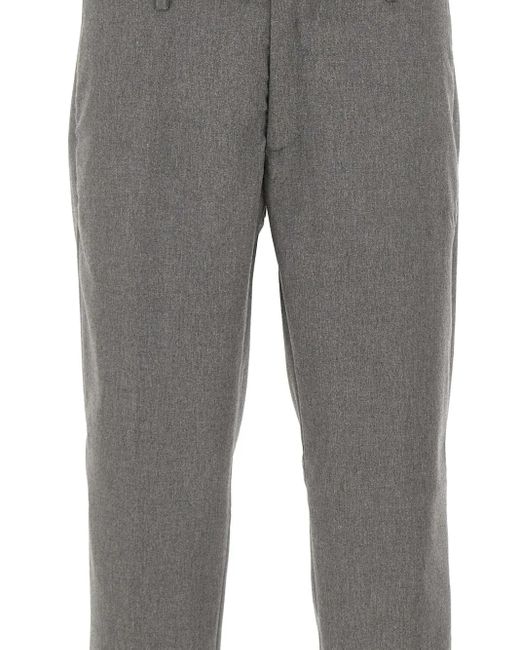 Re-hash Gray Buttoned Cuffed Trousers for men