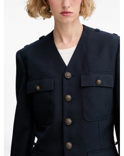 KENZO Blue Multi-Pocket Military Jacket