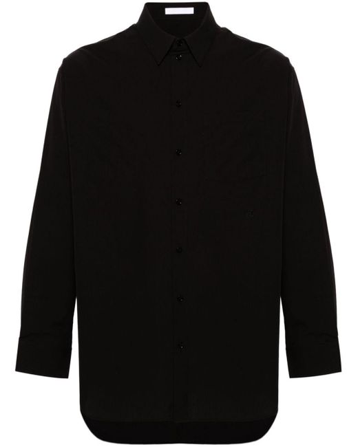 Helmut Lang Black Button-up Cotton Shirt