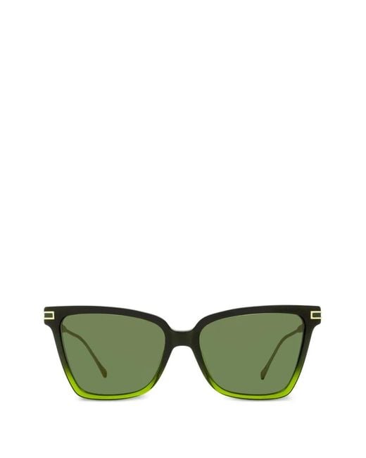 Ferragamo Eyewear Green Butterfly-Frame Sunglasses