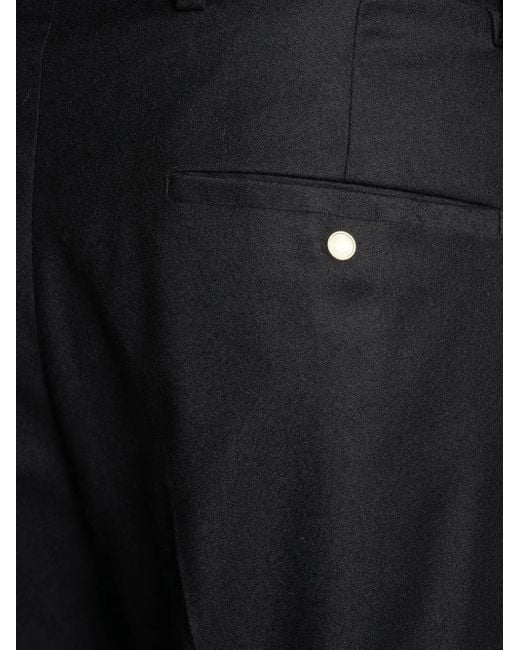 Grayed Black Pleated Trousers for men