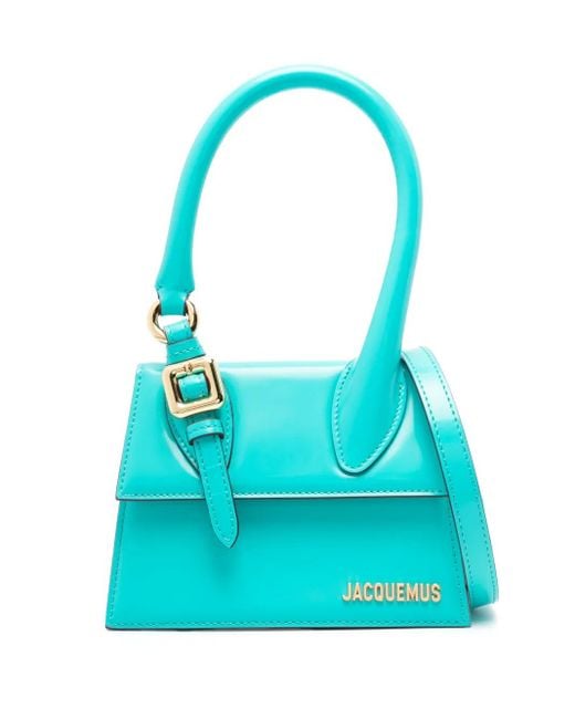 Jacquemus Blue Le Chiquito Moyen Boucle Leather Handbag