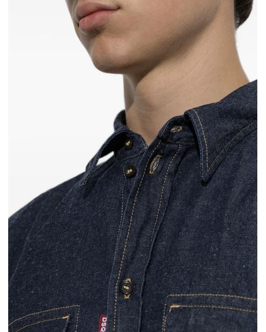 DSquared² Blue Denim Shirt for men