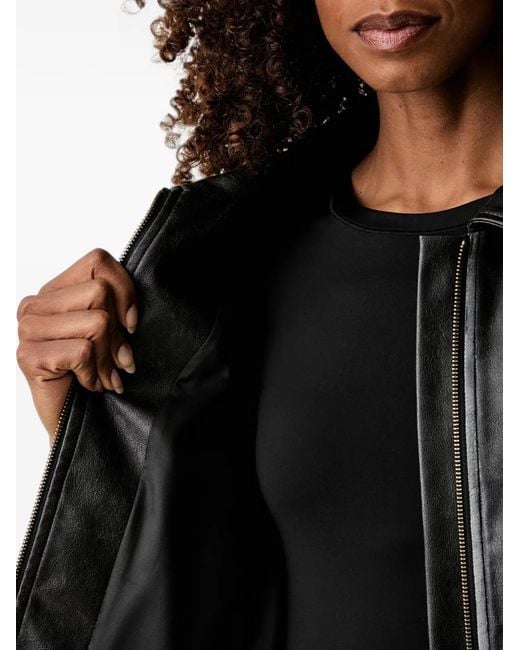 Twinset Black Elasticated-Hem Zip-Up Jacket