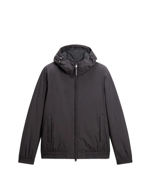 Woolrich Gray Micro-Ripstop Jacket for men