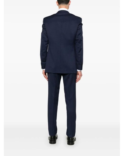 Canali Blue Checked Suit for men