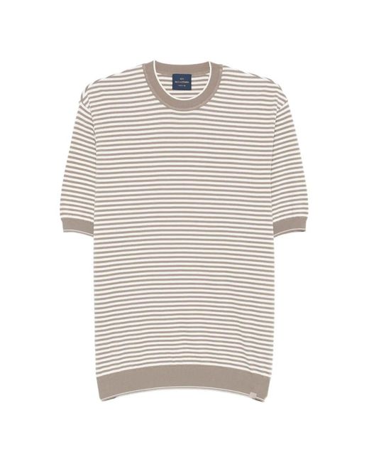 Paul & Shark White Striped Short-Sleeve T-Shirt for men