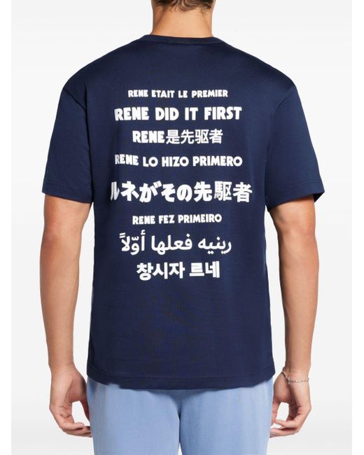 T-shirt in cotone di Lacoste in Blue da Uomo