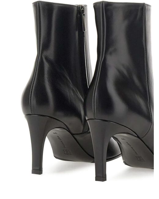 Sergio Levantesi Black Pointed-Toe Ankle Boots