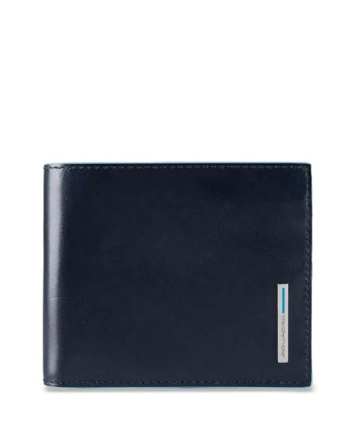 Piquadro Blue Calf-Leather Wallet for men