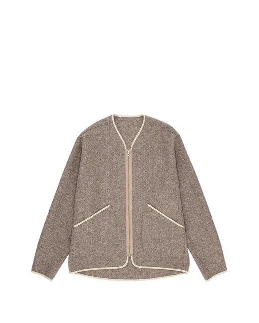 Fortela Natural Sherpa Herringbone Zip-Up Jacket for men