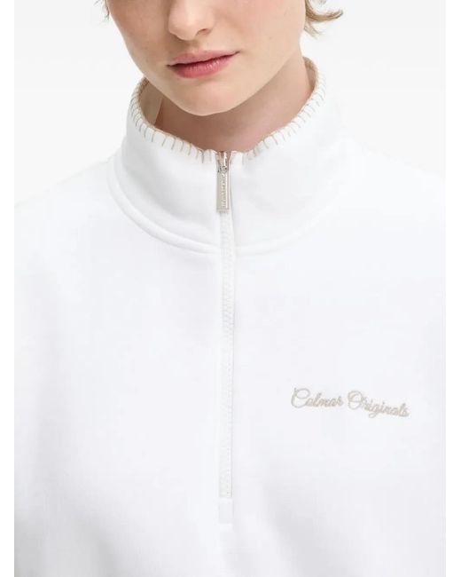 Colmar White Half-Zip Turtleneck Sweatshirt