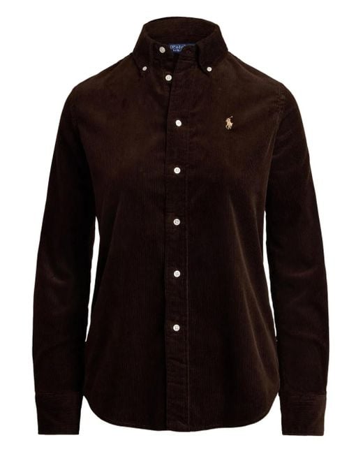 Polo Ralph Lauren Black Button-Down Corduroy Shirt
