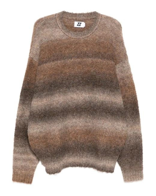 Izzue Brown Gradient-Dyed Jumper for men