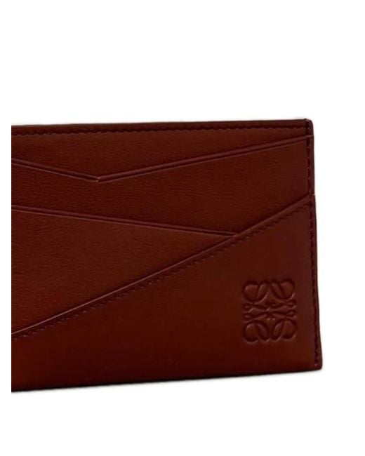 Loewe Brown Puzzle Leather Cardholder for men