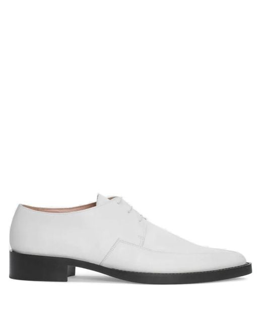 Fabiana Filippi White Derby-Schuhe mit spitzer Kappe
